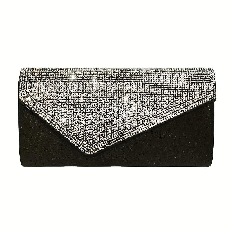 Glitter Rhinestone Dinner Bag Banquet Clutch Purse For Wedding Party