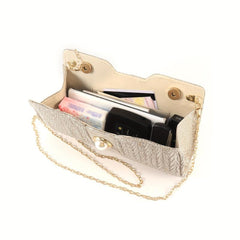 Rhinestone Pearl Decor Evening Clutch Banquet Bag