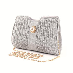 Rhinestone Pearl Decor Evening Clutch Banquet Bag