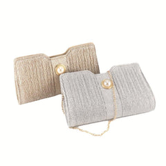 Rhinestone Pearl Decor Evening Clutch Banquet Bag
