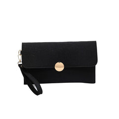 Neon Felt Clutch Bag Women's Buckle Decor Flap Purse Wrist Bag
