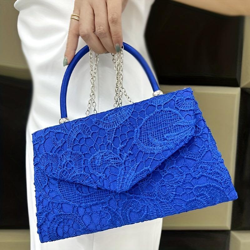Flower Lace Evening Bag Clutch Purse for Wedding Party