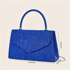 Flower Lace Evening Bag Clutch Purse for Wedding Party