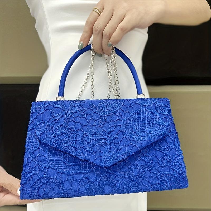 Flower Lace Evening Bag Clutch Purse for Wedding Party