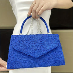 Flower Lace Evening Bag Clutch Purse for Wedding Party