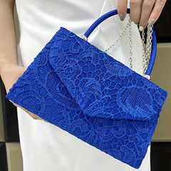 Flower Lace Evening Bag Clutch Purse for Wedding Party