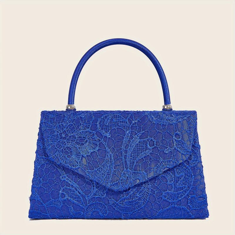 Flower Lace Evening Bag Clutch Purse for Wedding Party