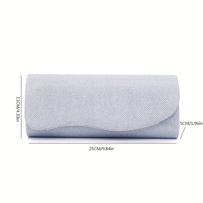 Glitter Buckle Clutch Bag Metal Chain Crossbody Bag