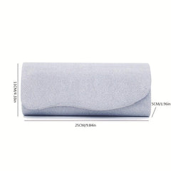 Glitter Buckle Clutch Bag Metal Chain Crossbody Bag
