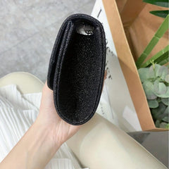 Glitter Buckle Clutch Bag Metal Chain Crossbody Bag