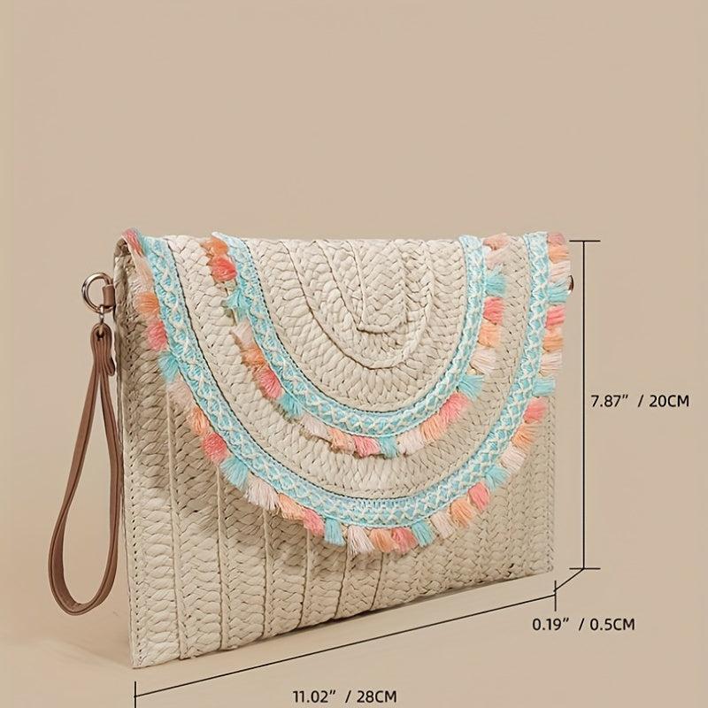 Vintage Ethnic Style Clutch Bag Retro Bohemian Handbag