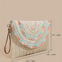 Vintage Ethnic Style Clutch Bag Retro Bohemian Handbag