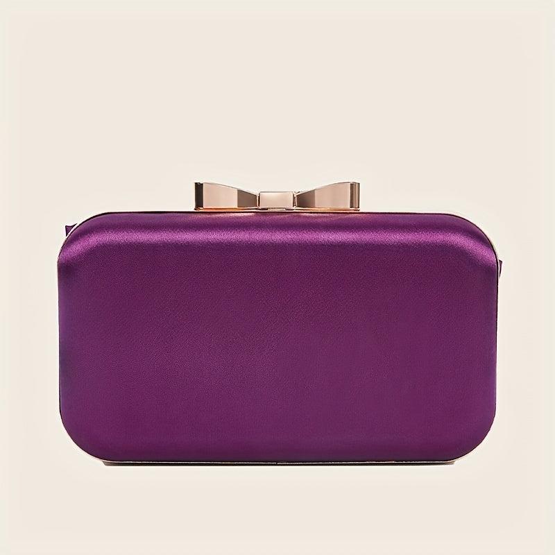 Sweet Classic Bow Decor Clutch Purse for Wedding Party Prom