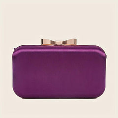 Sweet Classic Bow Decor Clutch Purse for Wedding Party Prom