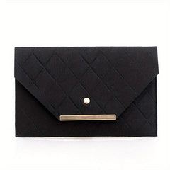 Argyle Embossed Handbag Solid Square Flap Lightweight Handbag
