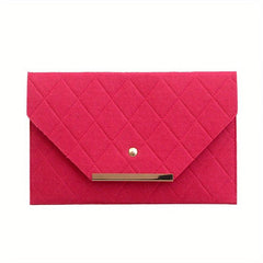 Argyle Embossed Handbag Solid Square Flap Lightweight Handbag