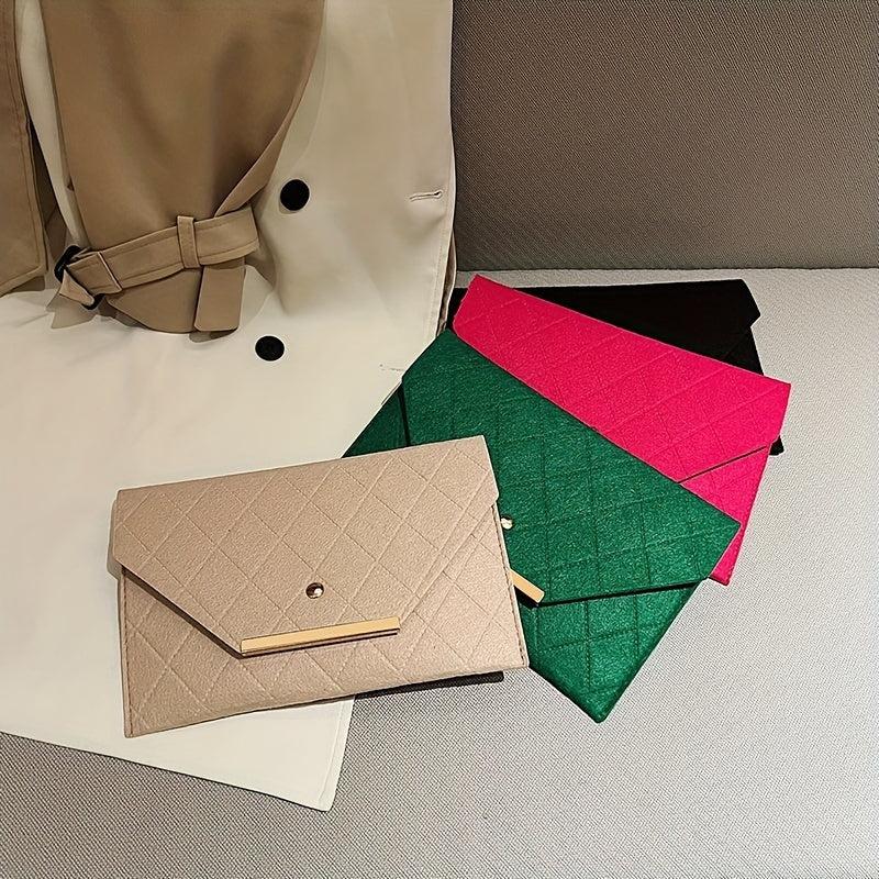 Argyle Embossed Handbag Solid Square Flap Lightweight Handbag