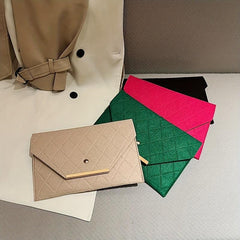 Argyle Embossed Handbag Solid Square Flap Lightweight Handbag