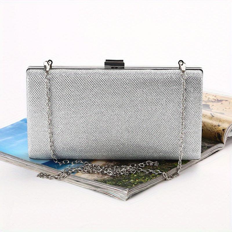Glitter Box Evening Bag Chain Clutch Purse For Wedding Prom Party