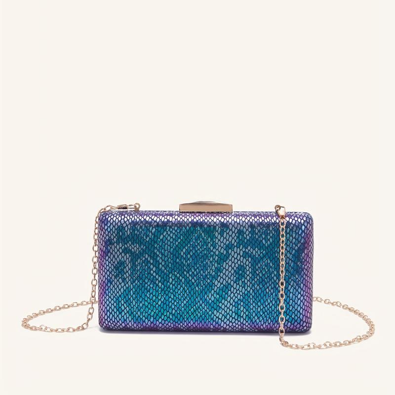 Metal Chain Clutch Elegant Evening Bag