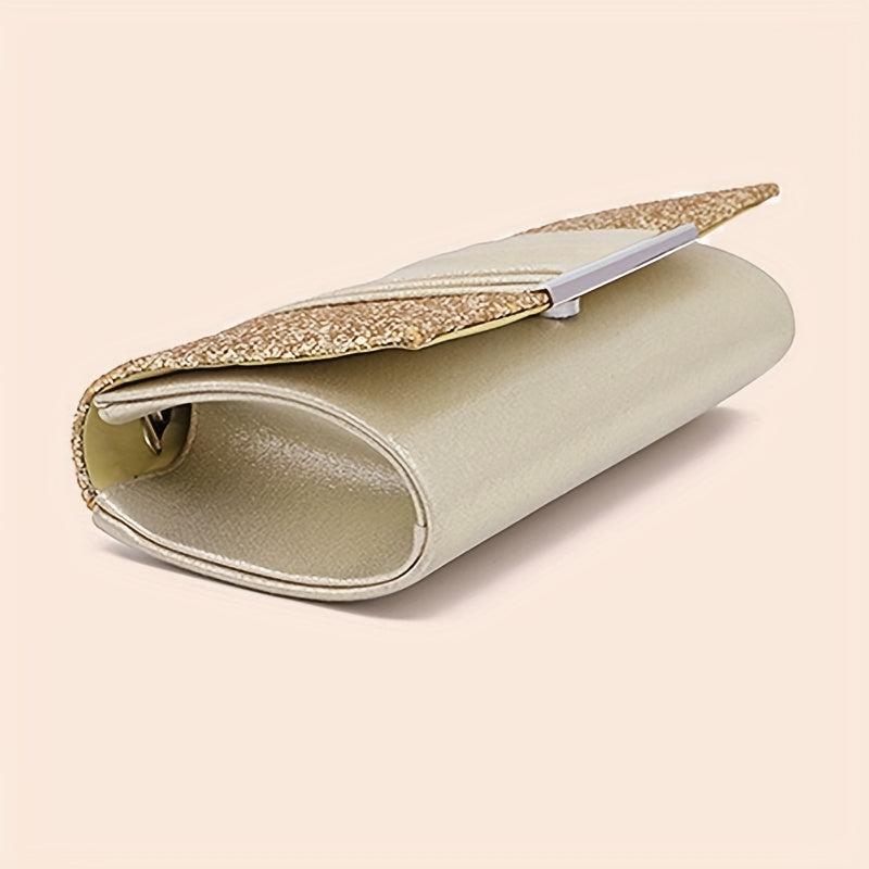 Sequins Decor Clutch Bag Classic Flap Evening Bag for Party Wedding