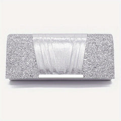 Sequins Decor Clutch Bag Classic Flap Evening Bag for Party Wedding
