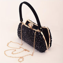 Glitter Sequins Clutch Purse Rhinestone Handbag for Wedding Party