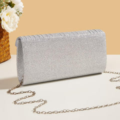 Pleated Evening Flap Clutch Bag Party Shoulder Bag
