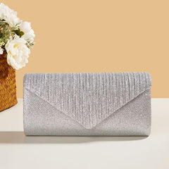 Pleated Evening Flap Clutch Bag Party Shoulder Bag