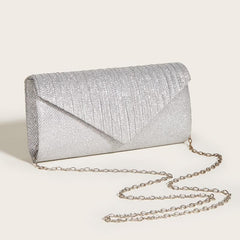 Pleated Evening Flap Clutch Bag Party Shoulder Bag