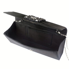 Pleated Rhinestone Glitter Chain Clutch Wedding Purse