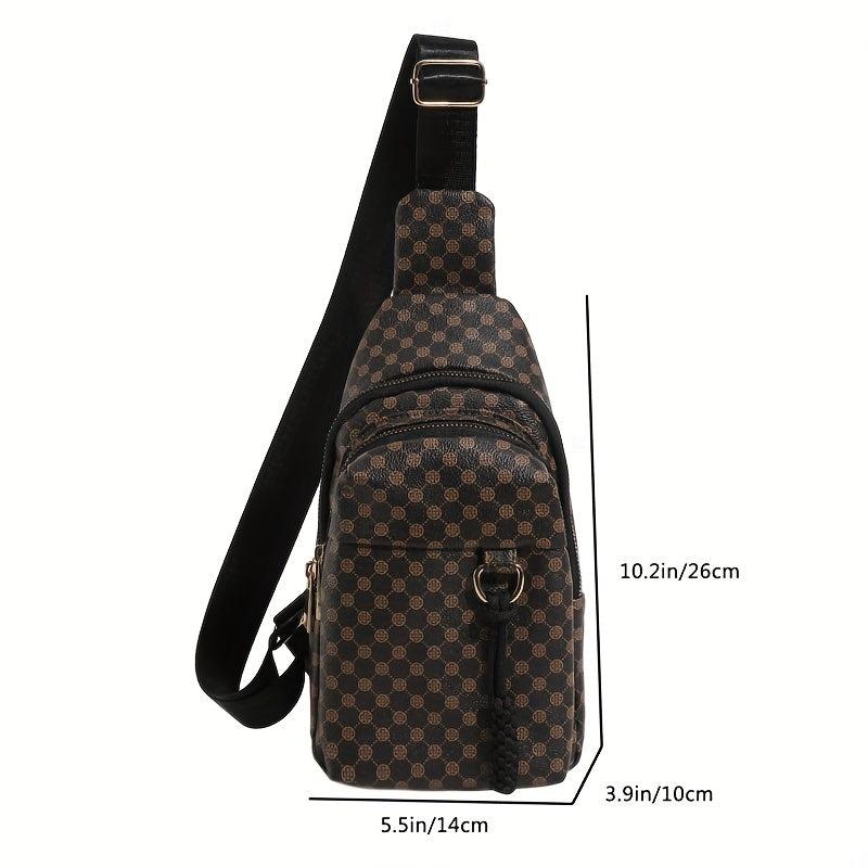 Vintage Pattern Sling Bag Crossbody Chest Purse