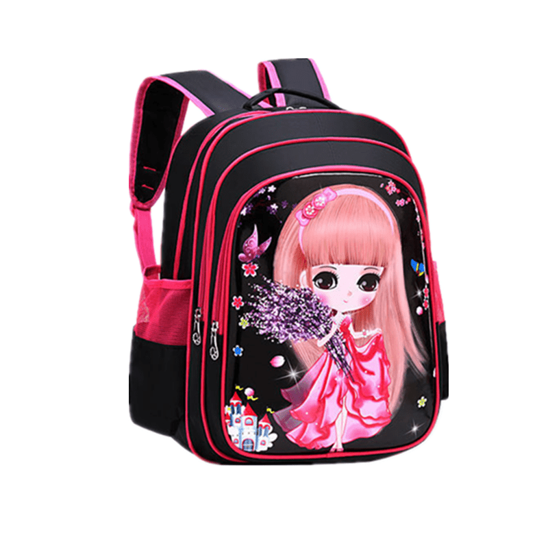 Princess Series Student Backpack Burden Reduction Double Shoulder Bag