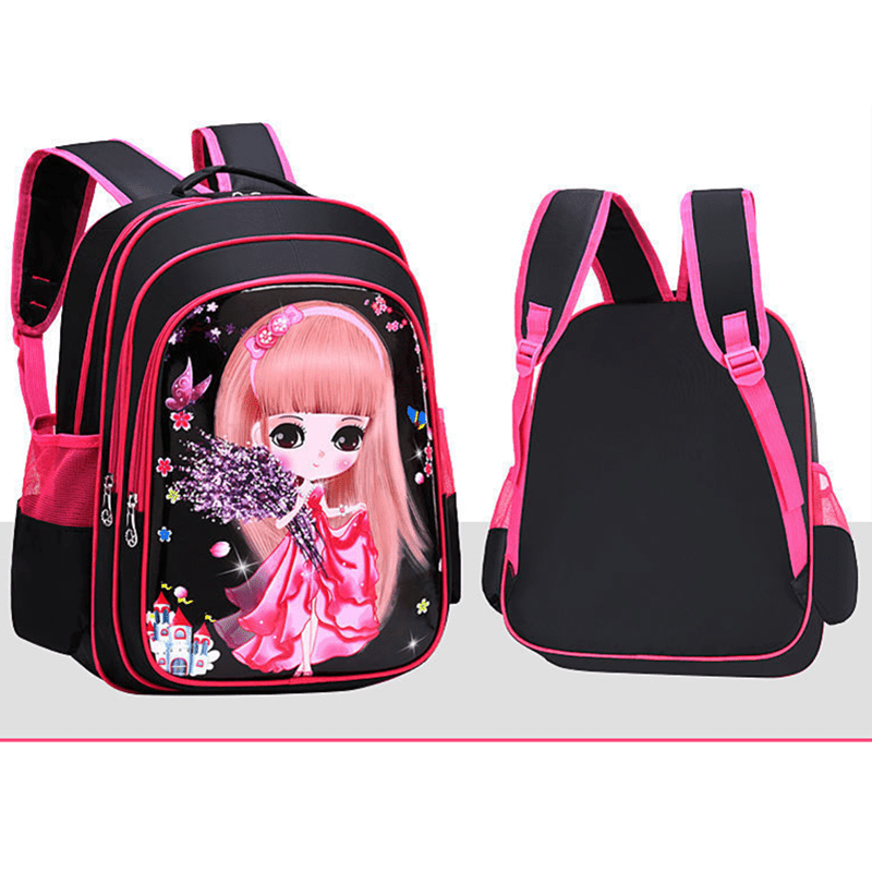 Princess Series Student Backpack Burden Reduction Double Shoulder Bag
