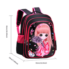Princess Series Student Backpack Burden Reduction Double Shoulder Bag