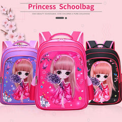 Princess Series Student Backpack Burden Reduction Double Shoulder Bag