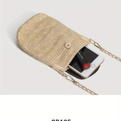 Straw Summer Beach Crossbody Bag Woven Braided Shoulder Bag Women's