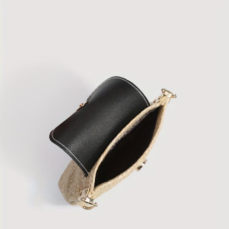Straw Summer Beach Crossbody Bag Woven Braided Shoulder Bag Women's