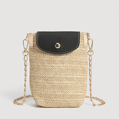 Straw Summer Beach Crossbody Bag Woven Braided Shoulder Bag Women's