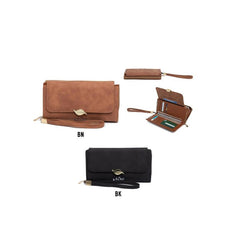 Vintage Solid Long Wallet Clutch Coin Purse Women's Credit Card Holder