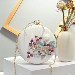 Flower Decor Chain Bag for Party