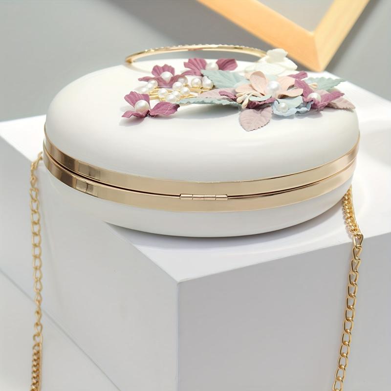 Flower Decor Chain Bag for Party
