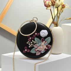 Flower Decor Chain Bag for Party