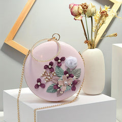 Flower Decor Chain Bag for Party