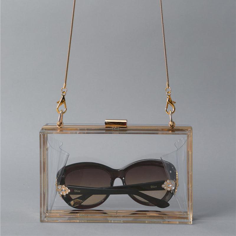Acrylic Box Evening Bag Chain Crossbody Clutch Purse