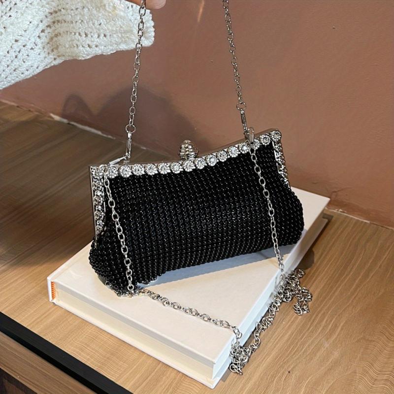 Glitter Rhinestone Evening Bag Dinner Clutch Purse Formal Banquet Handbag