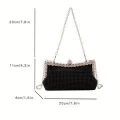 Glitter Rhinestone Evening Bag Dinner Clutch Purse Formal Banquet Handbag