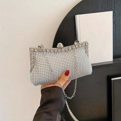 Glitter Rhinestone Evening Bag Dinner Clutch Purse Formal Banquet Handbag