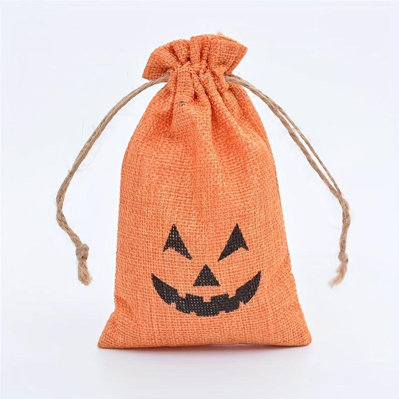 Mini Cartoon Halloween Pattern Pouch Drawstring Candy Bag
