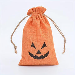 Mini Cartoon Halloween Pattern Pouch Drawstring Candy Bag